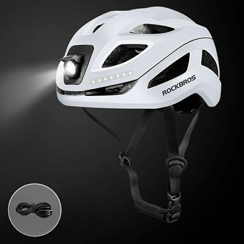 ROCKBROS ZK-077 Warning Light Cycling Helmet Bicycle Helmet Head Protector (CE) ROCKBROS ZK-077 Warning Light Cycling Helmet Bicycle Helmet Head Protector (CE)